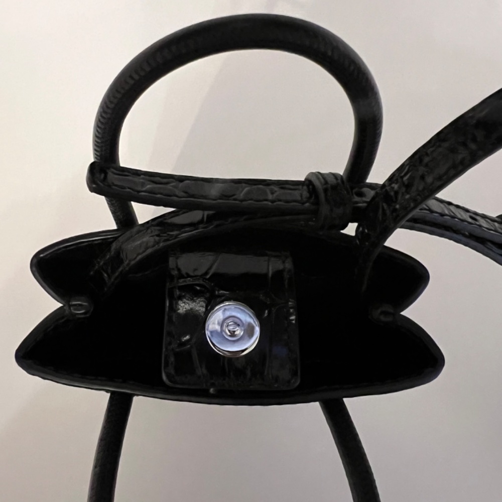 Balenciaga Croc-embossed Leather Phone Holder - Picture 5 of 5